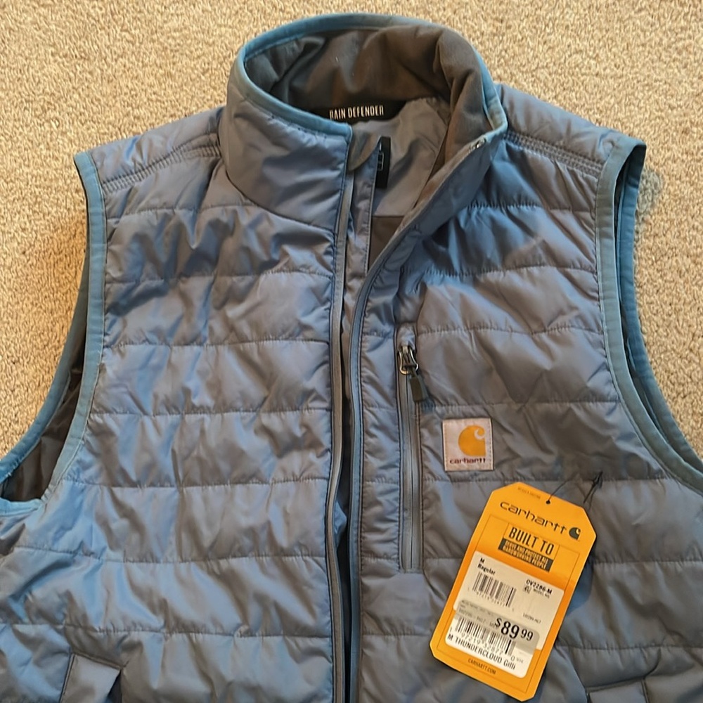 Never worn Carhartt Gilliam vest thundercloud blue